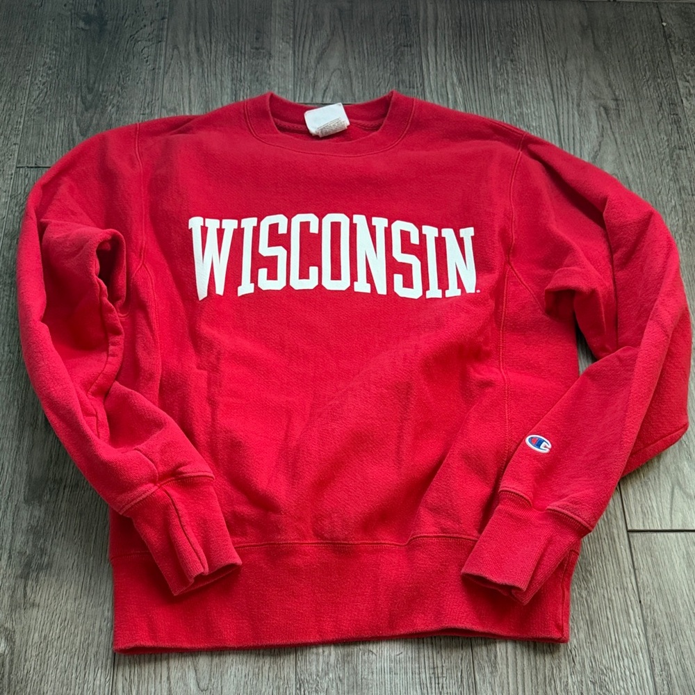 Wisconsin champion reverse weave crewneck